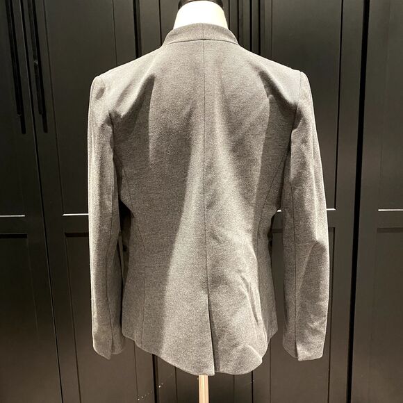 J. Crew TALL Open Front Going Out Blazer Stretch Twill Heather Dove Gray 10 Tall - Picture 7 of 13